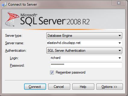 Logging into SQL Server